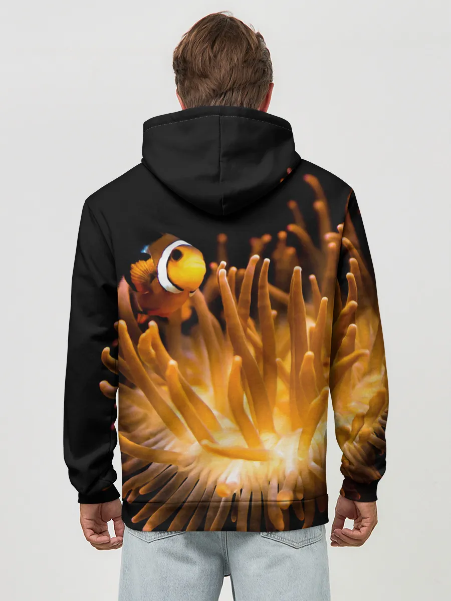 Худи мужской база хлопок / Клоуны в актинии