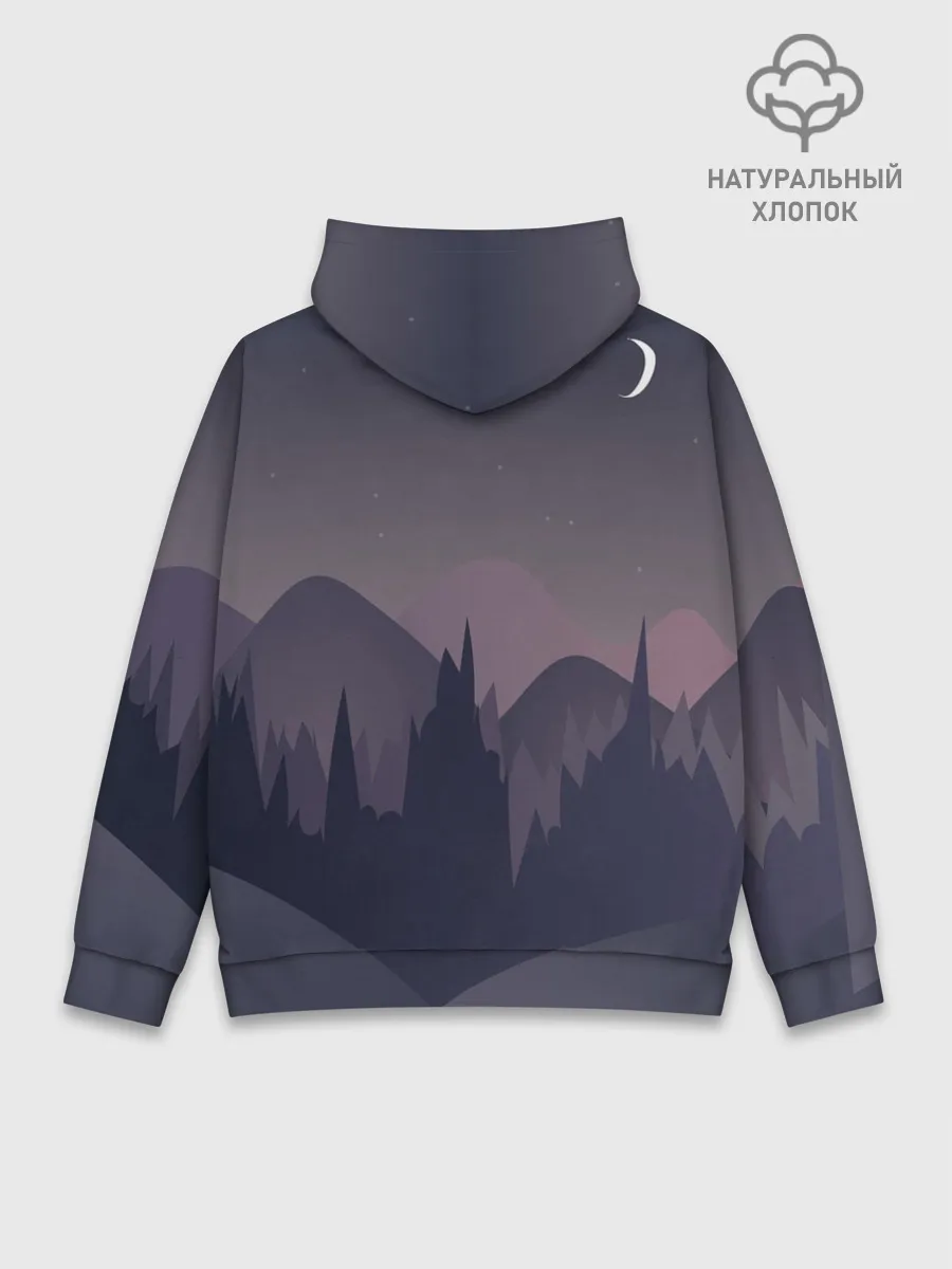 Худи мужской база хлопок / night forest