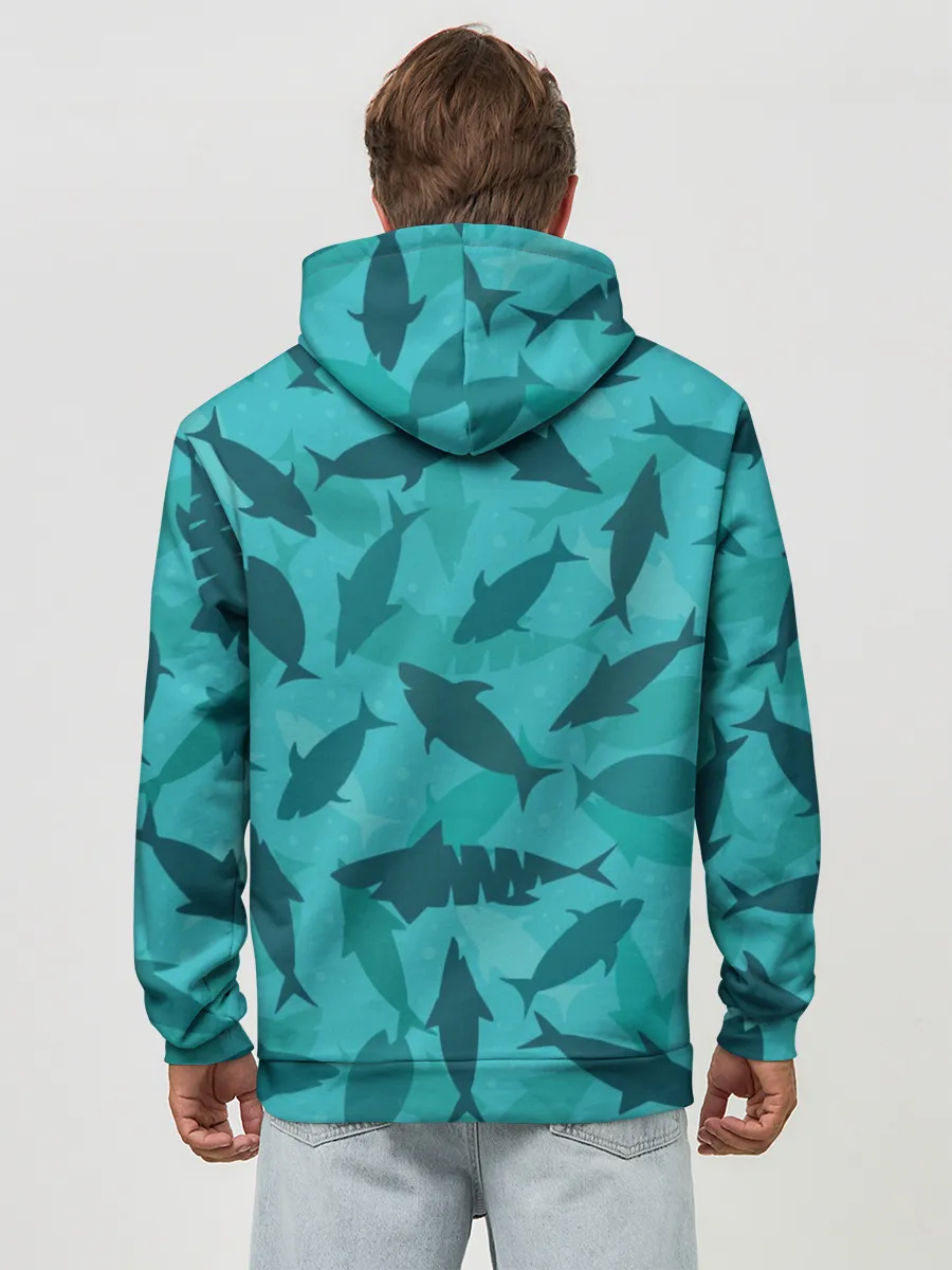 Худи мужской база хлопок / Морские жители