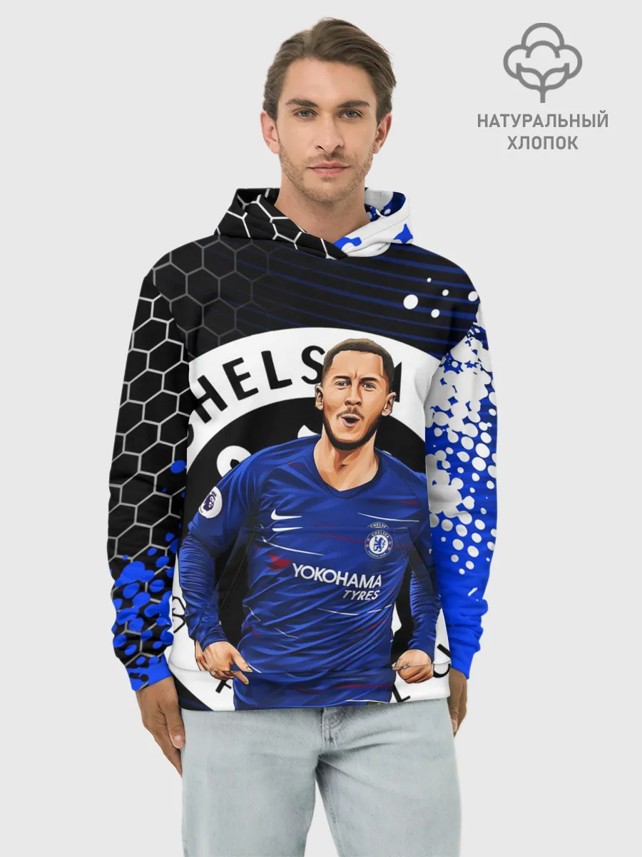Худи мужской база хлопок / ЭДЕН АЗАР / CHELSEA / ЧЕЛСИ