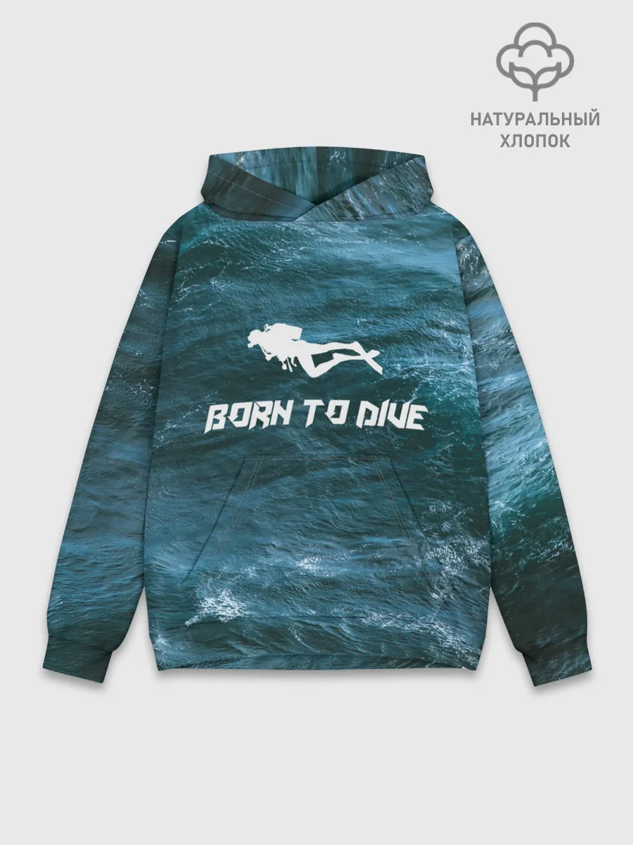 Худи мужской база хлопок / дайвинг