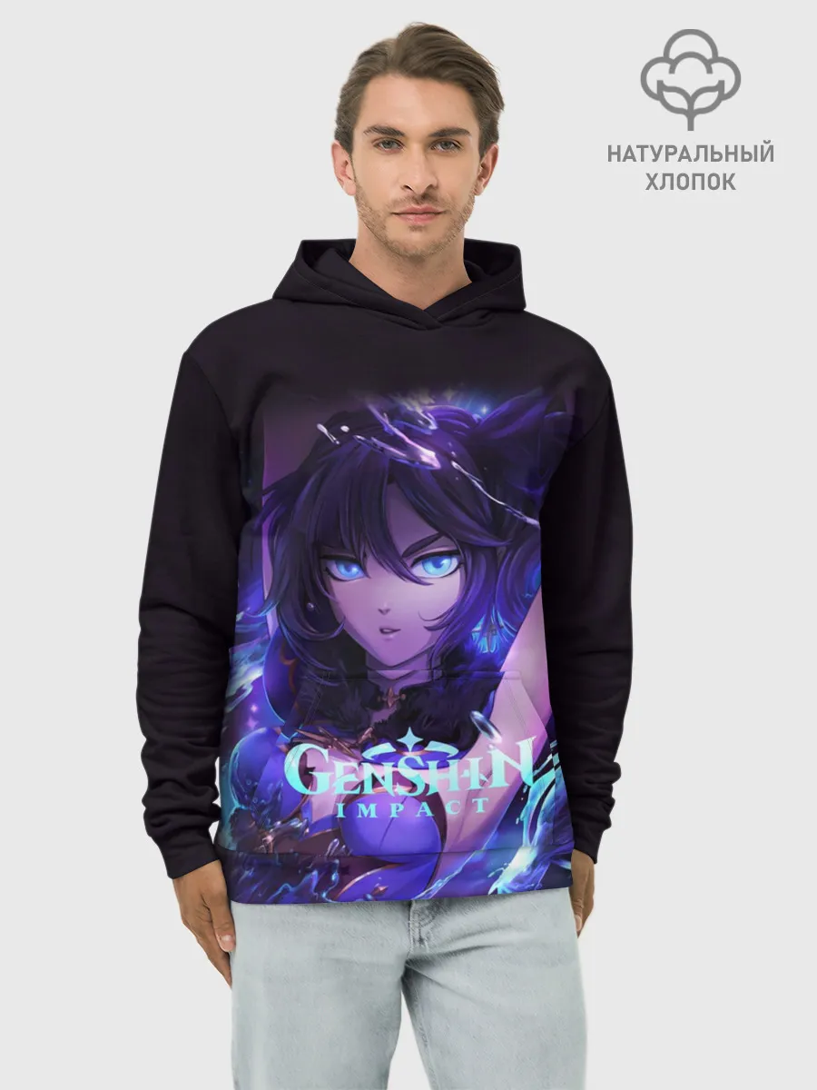 Худи мужской база хлопок / GENSHIN IMPACT / MONA / МОНА