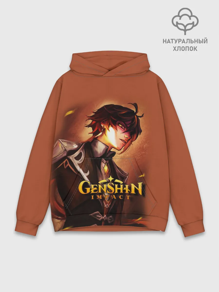 Худи мужской база хлопок / GENSHIN IMPACT / ZHONGLI