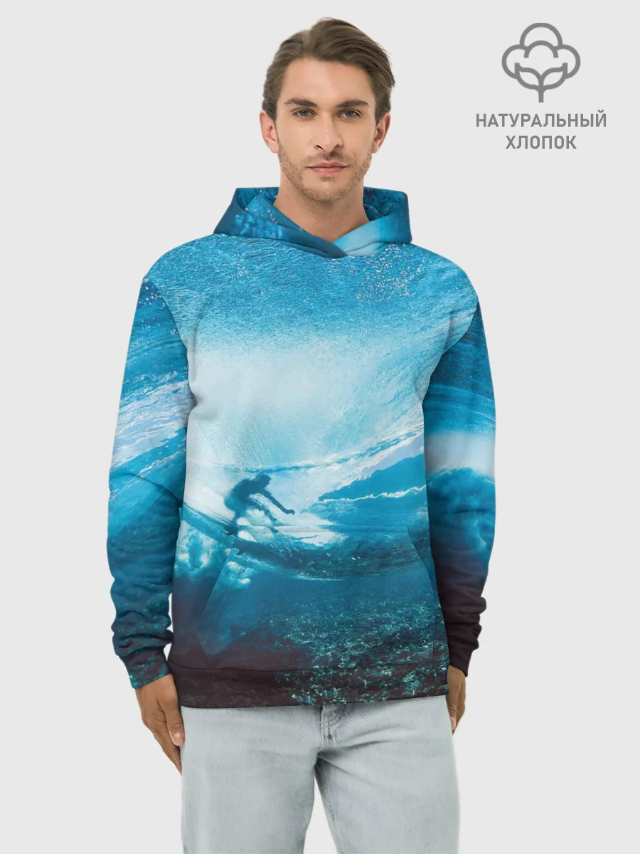 Худи мужской база хлопок / Под водой