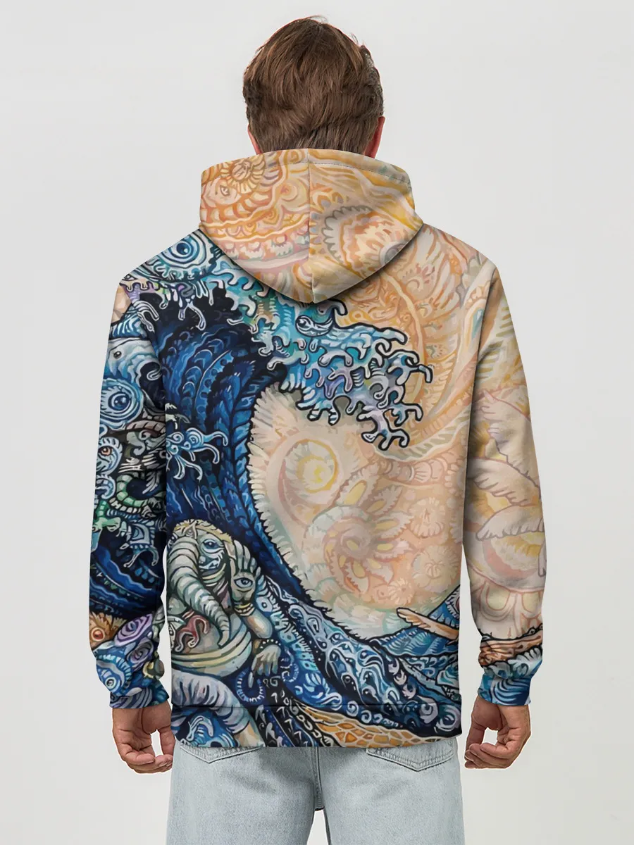 Худи мужской база хлопок / Indian Ocean psychedelics