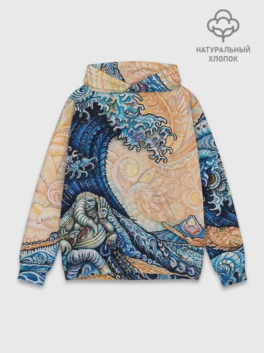 Худи мужской база хлопок / Indian Ocean psychedelics