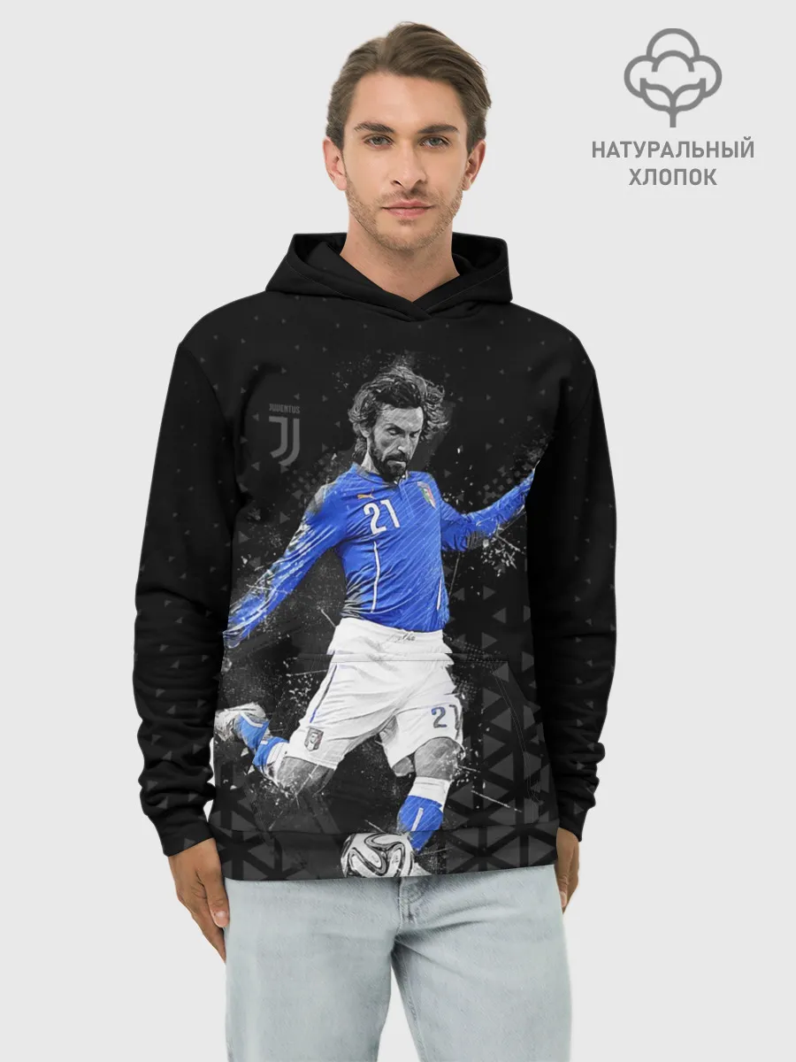 Худи мужской база хлопок / Andrea Pirlo