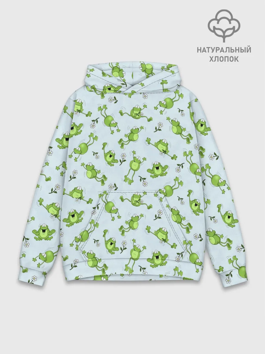 Худи мужской база хлопок / Веселые лягушки