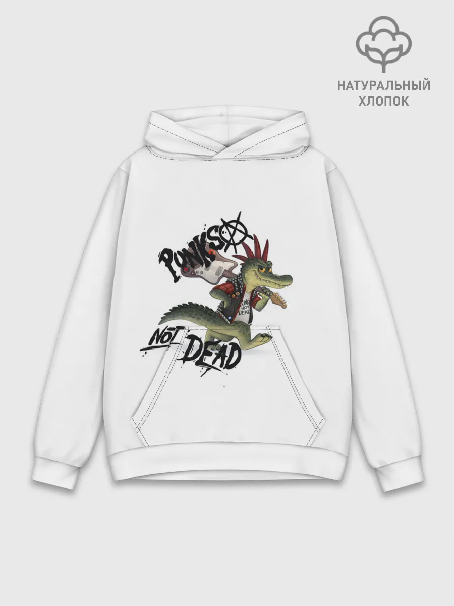 Худи мужской база хлопок / Крокодил панк