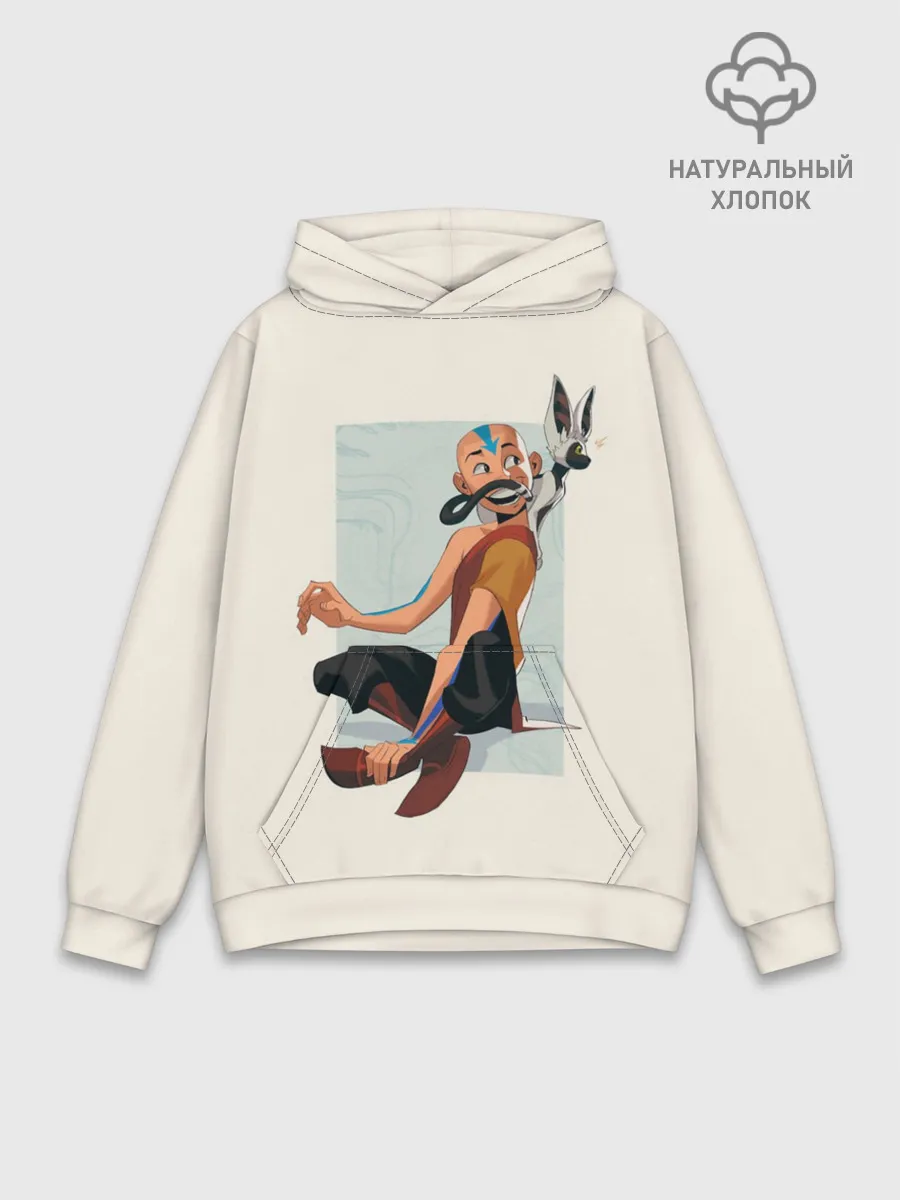 Худи мужской база хлопок / Aang avatar