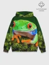 Худи мужской база хлопок / Тропическая лягушка