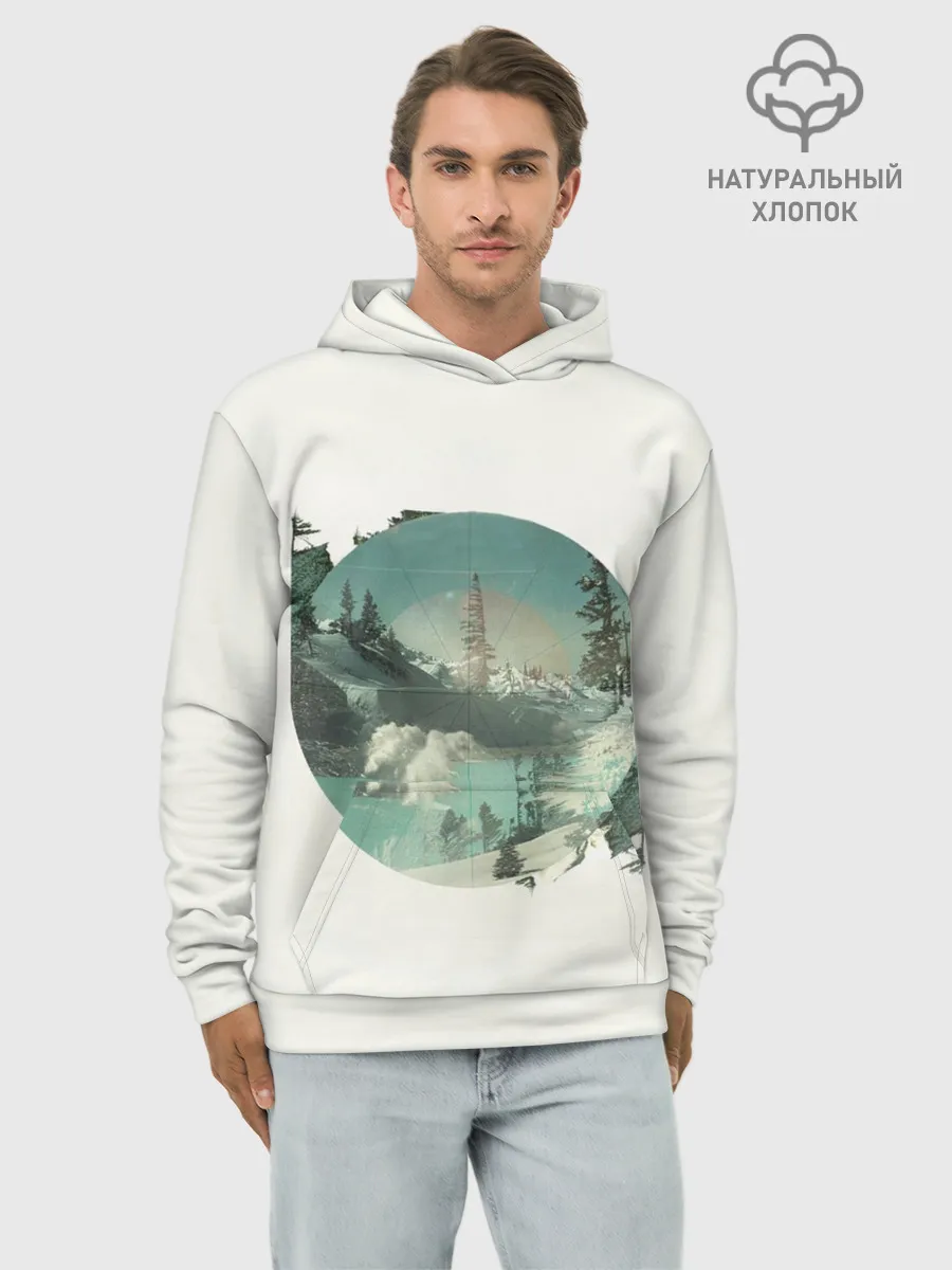 Худи мужской база хлопок / Необычное окно