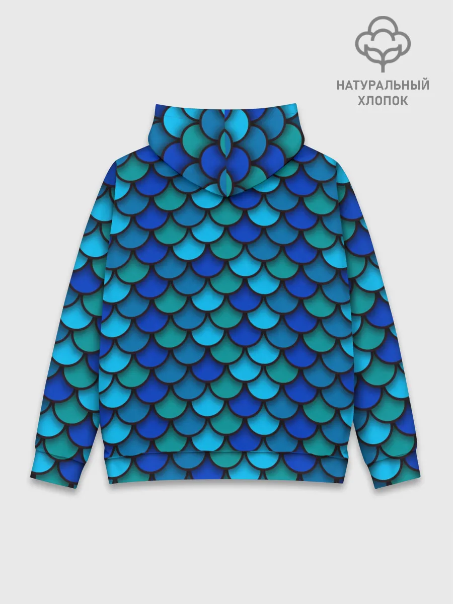 Худи мужской база хлопок / Чешуя рыбы