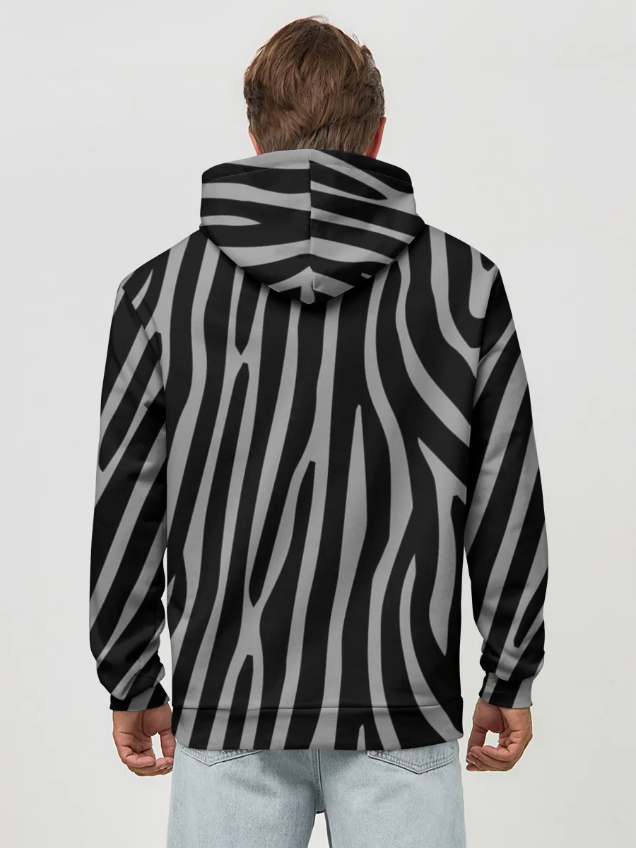 Худи мужской база хлопок / Zebra Camouflage