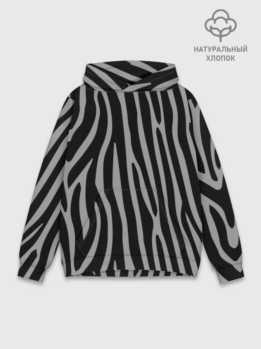 Худи мужской база хлопок / Zebra Camouflage