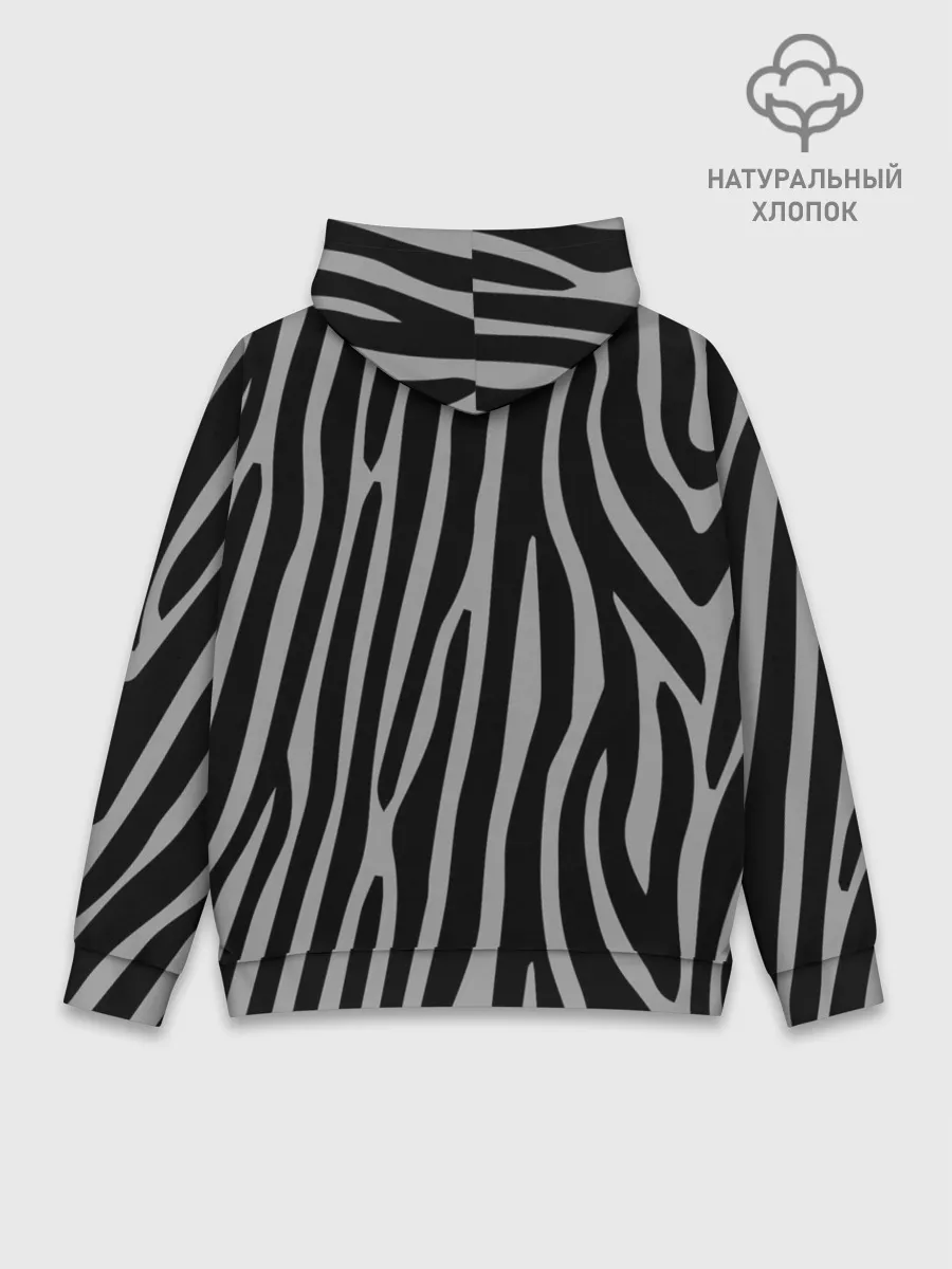 Худи мужской база хлопок / Zebra Camouflage