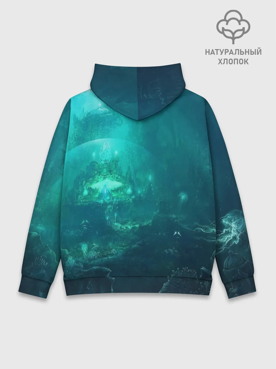 Худи мужской база хлопок / Дно морское