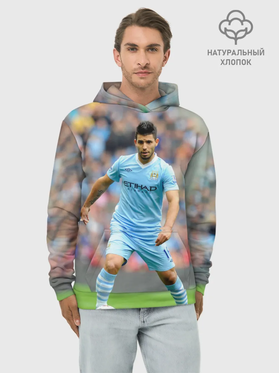 Худи мужской база хлопок / Серхио Агуэро