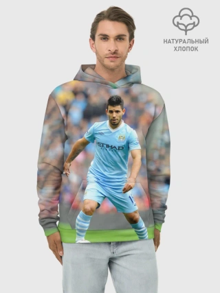 Худи мужской база хлопок / Серхио Агуэро