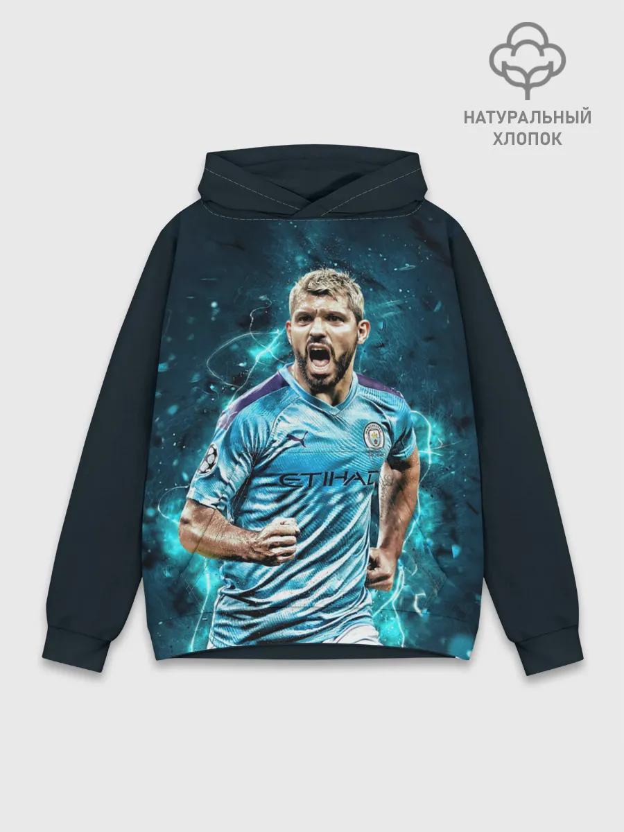 Худи мужской база хлопок / Серхио Агуэро