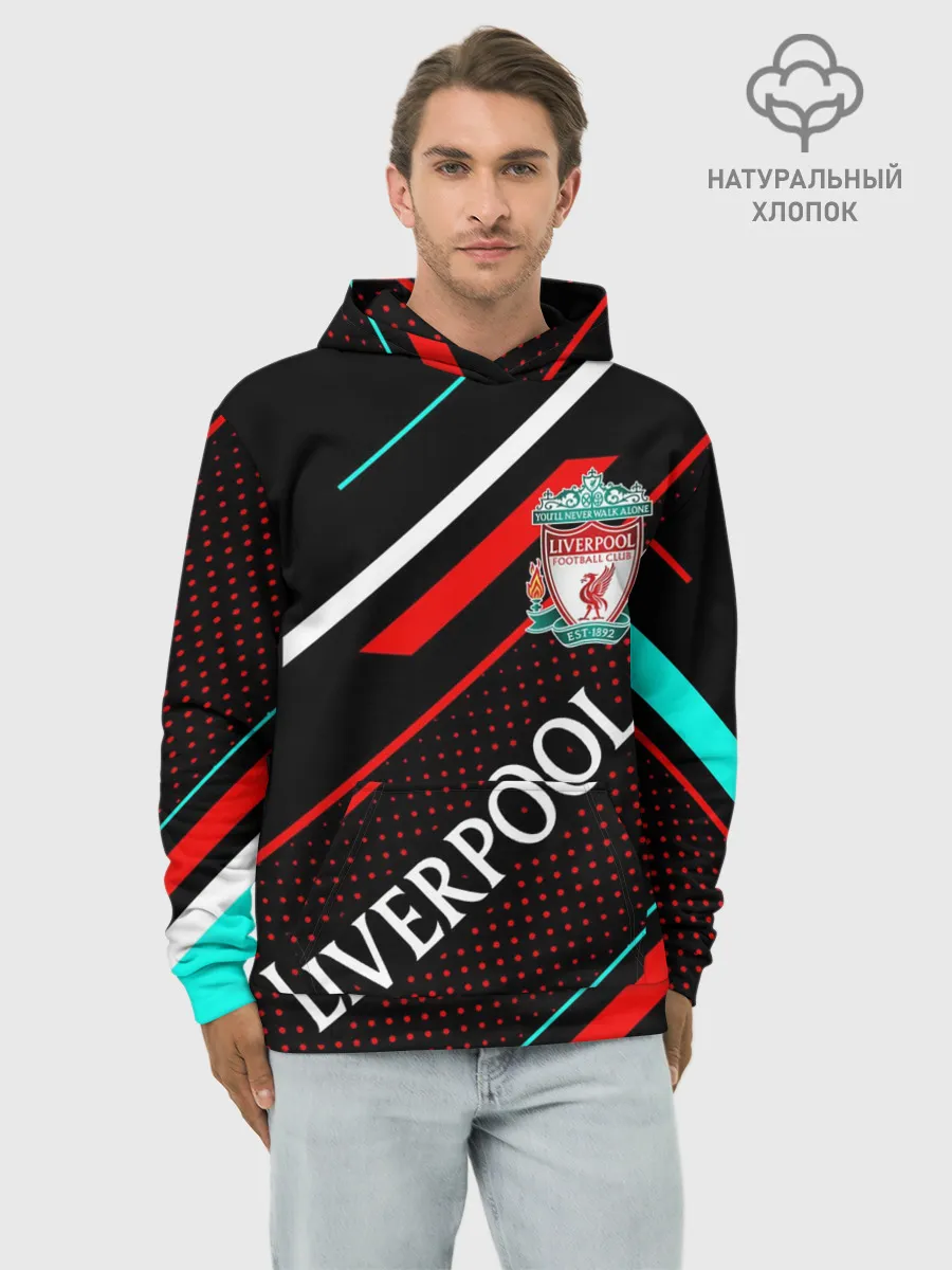 Худи мужской база хлопок / LIVERPOOL / ЛИВЕРПУЛЬ / СПОРТ