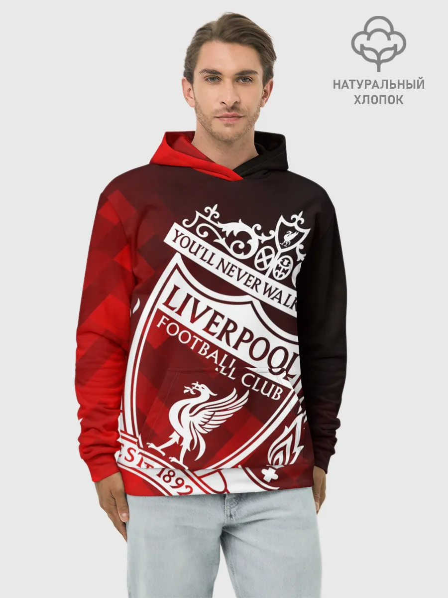 Худи мужской база хлопок / LIVERPOOL / ЛИВЕРПУЛЬ