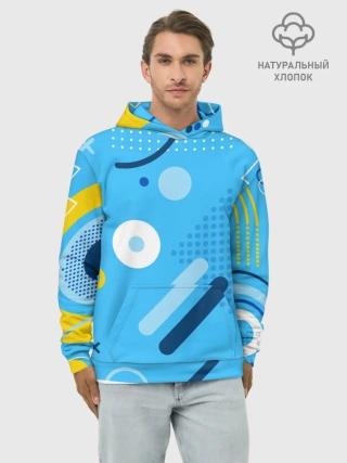 Худи мужской база хлопок / Геометрические фигуры