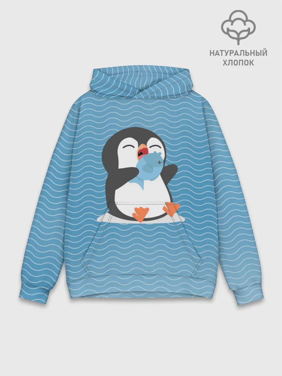 Худи мужской база хлопок / Пингвин