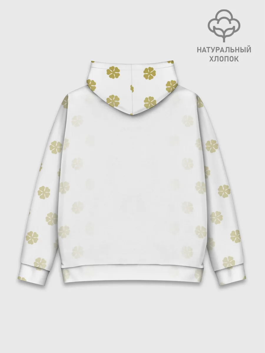 Худи мужской база хлопок / Маленький Аста Черный Клевер