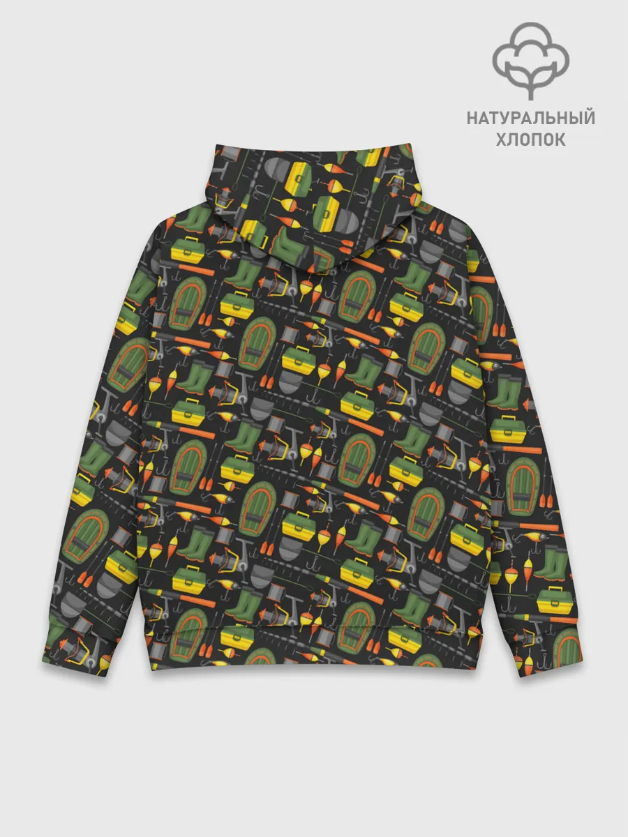 Худи мужской база хлопок / Время порыбачить