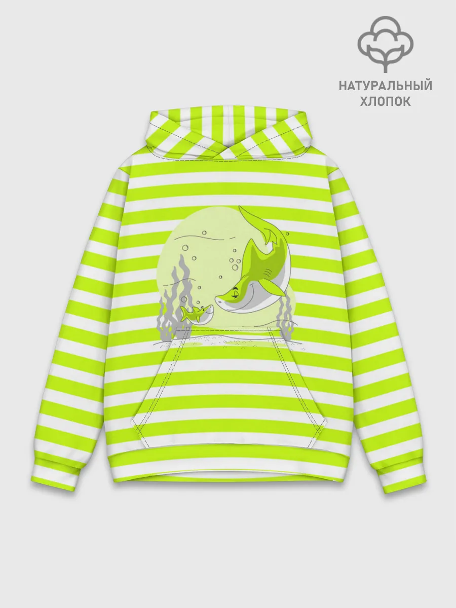 Худи мужской база хлопок / Акула