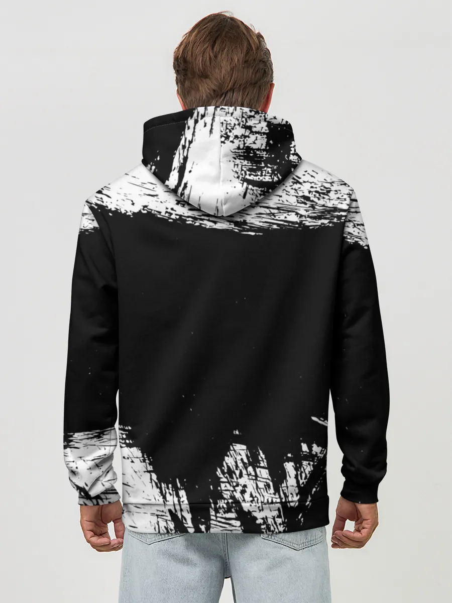 Худи мужской база хлопок / Черный Аста Чёрный клевер