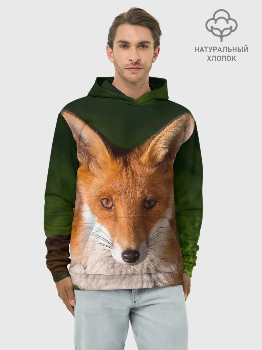 Худи мужской база хлопок / Лисица