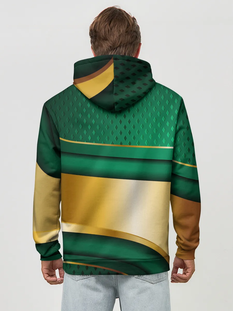 Худи мужской база хлопок / GREEN GOLD 3D