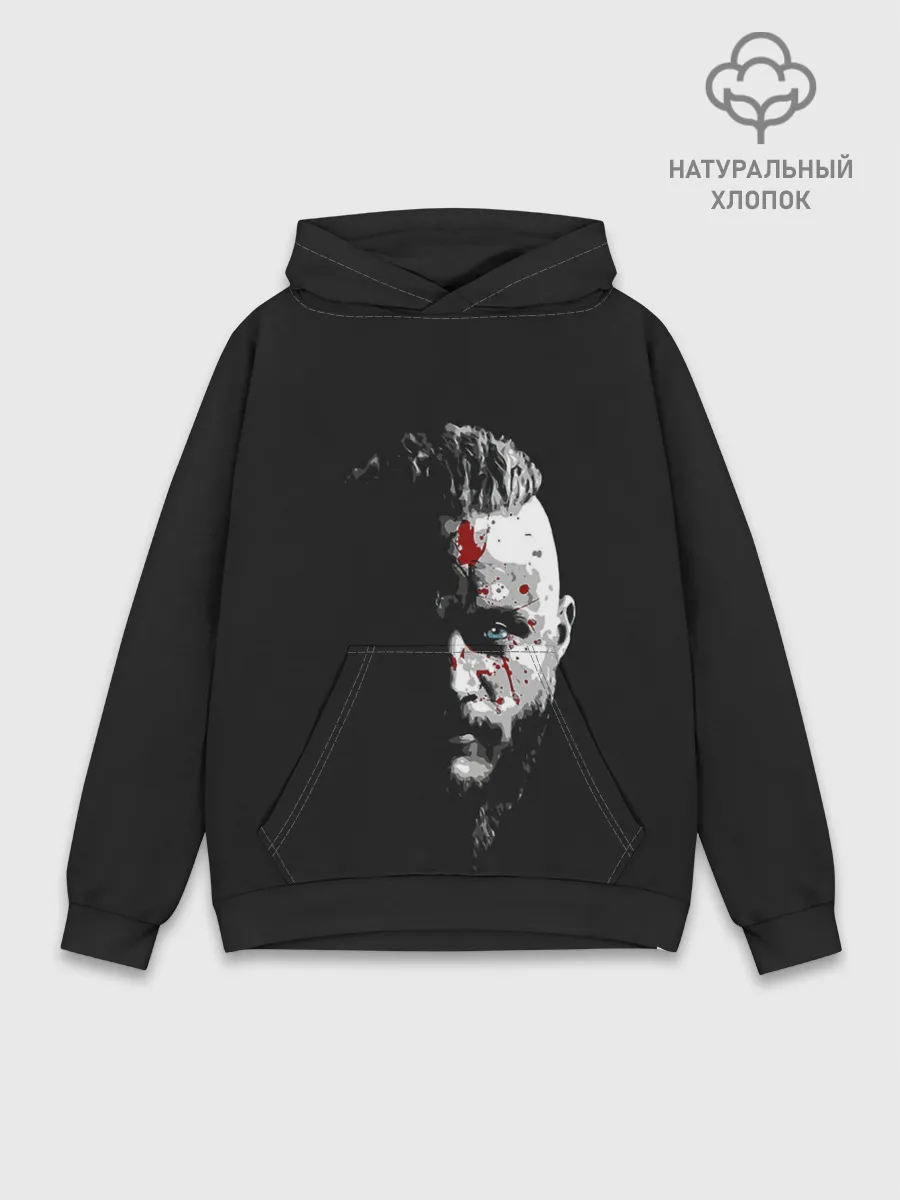 Худи мужской база хлопок / Кровавый Рагнар