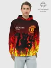 Худи мужской база хлопок / MANCHESTER UNITED / ДЬЯВОЛ