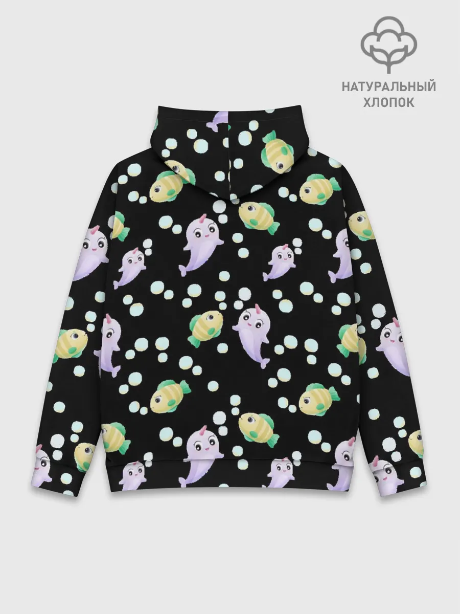 Худи мужской база хлопок / Морские жители