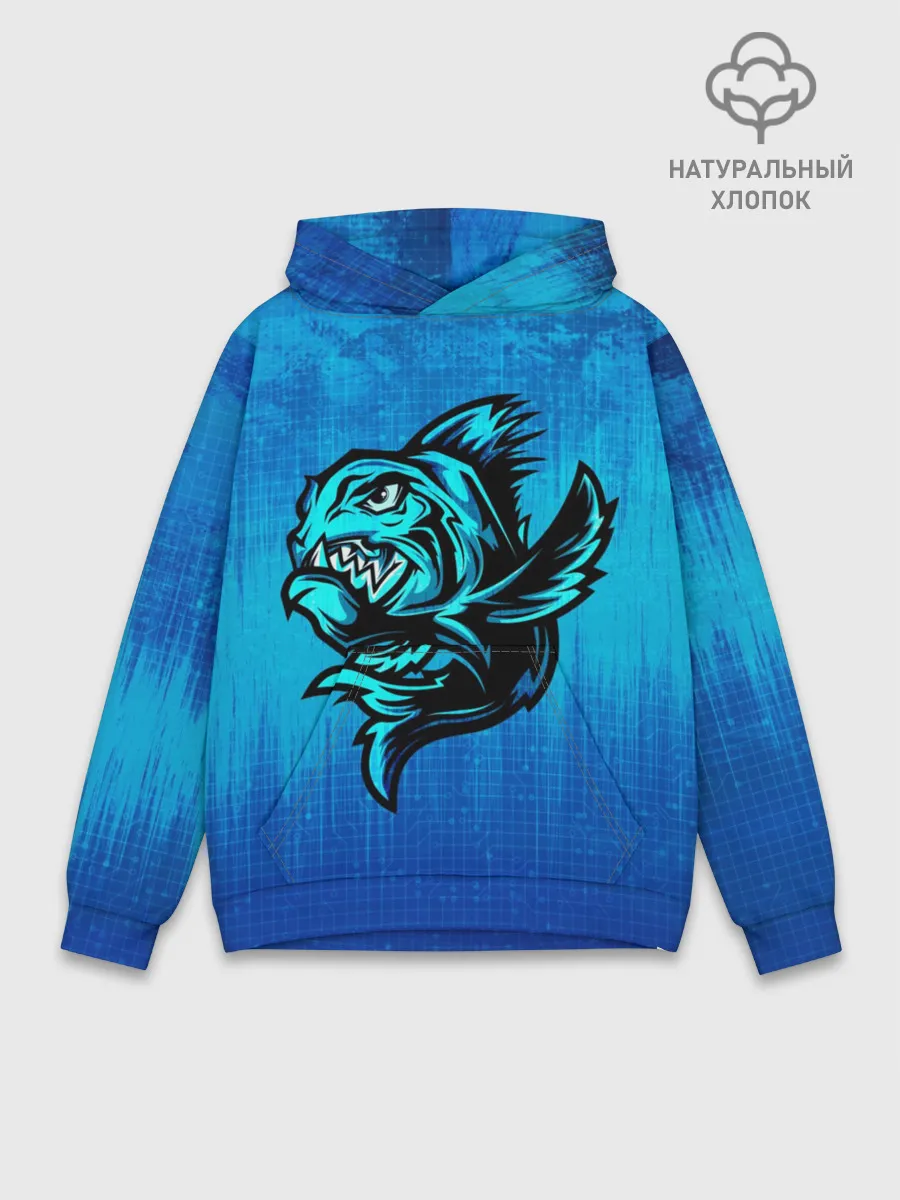 Худи мужской база хлопок / Пиранья
