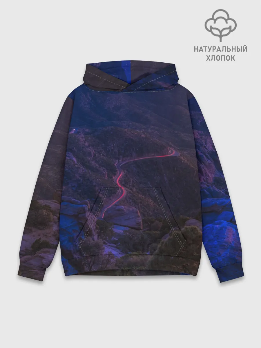 Худи мужской база хлопок / НЕОНОВАЯ ДОРОГА