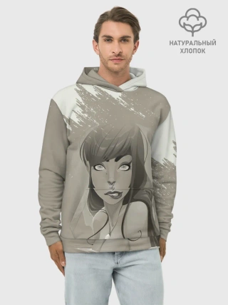Худи мужской база хлопок / Красивая русалка | Beautiful mermaid
