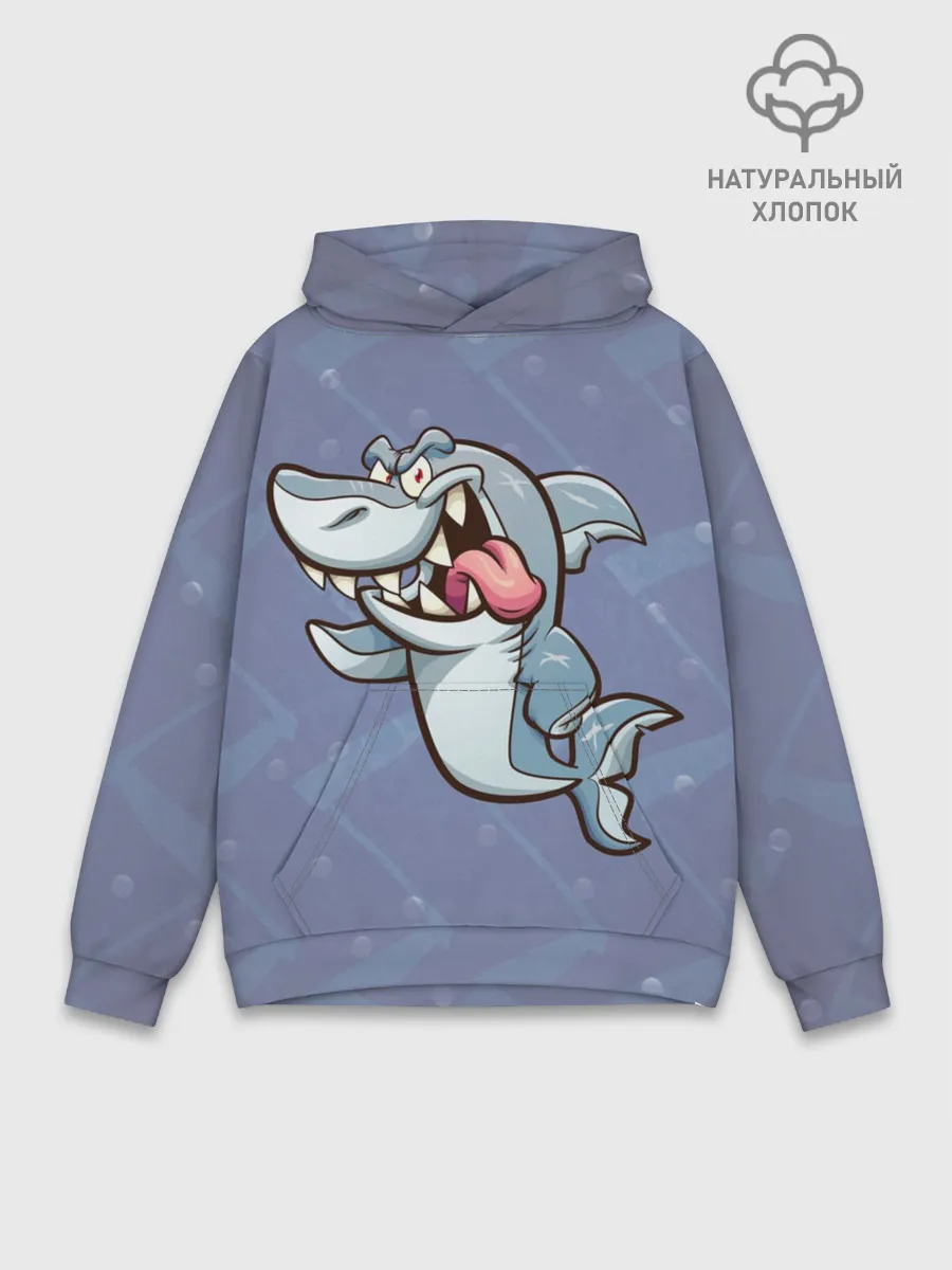 Худи мужской база хлопок / Акула