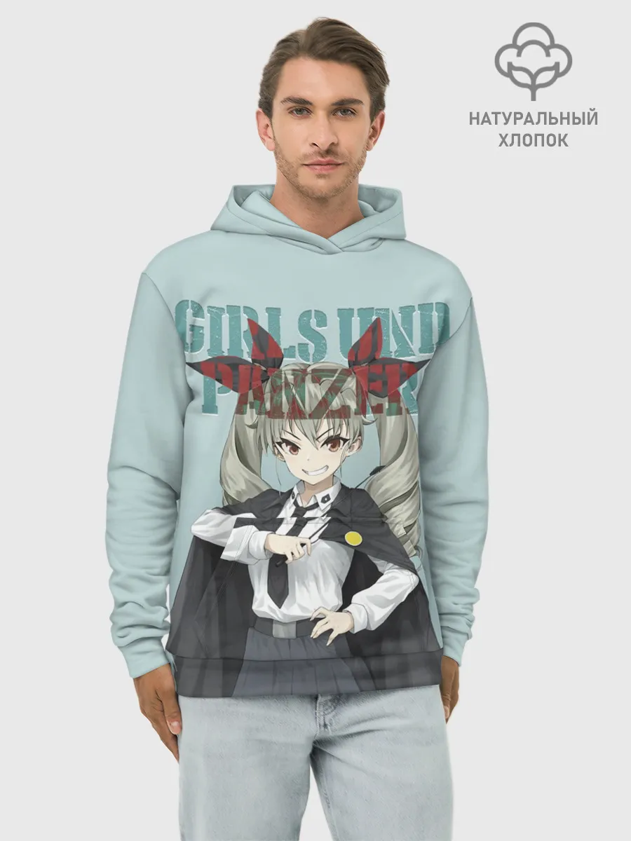 Худи мужской база хлопок / Girls und Panzer