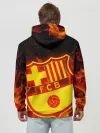 Худи мужской база хлопок / FC BARCELONA / FIRE / ОГОНЬ
