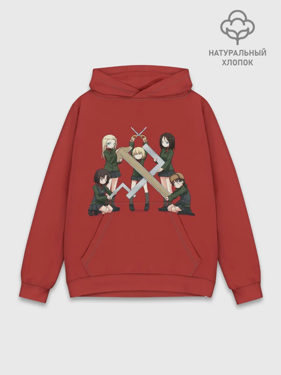 Худи мужской база хлопок / Girls und Panzer Правда