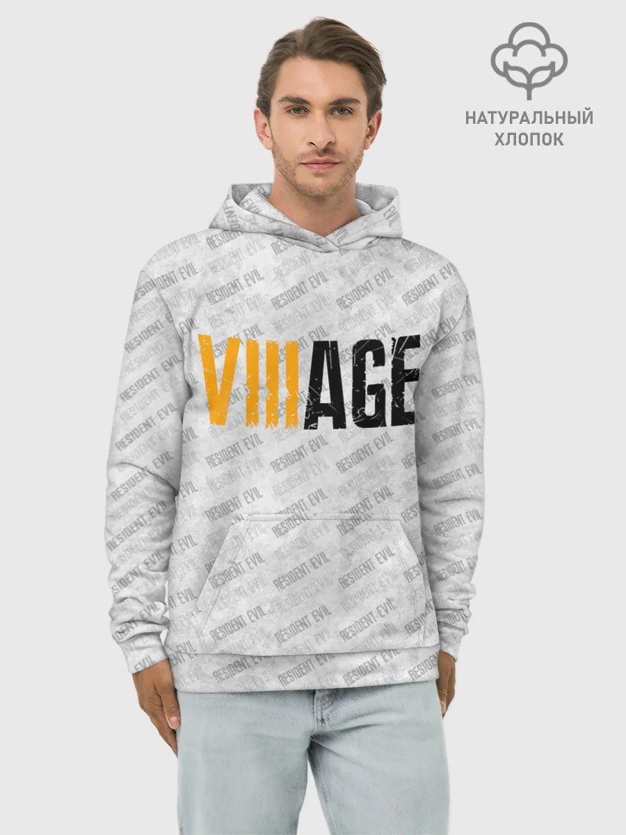 Худи мужской база хлопок / VILLAGE | ДЕРЕВНЯ ОБИТЕЛЬ ЗЛА