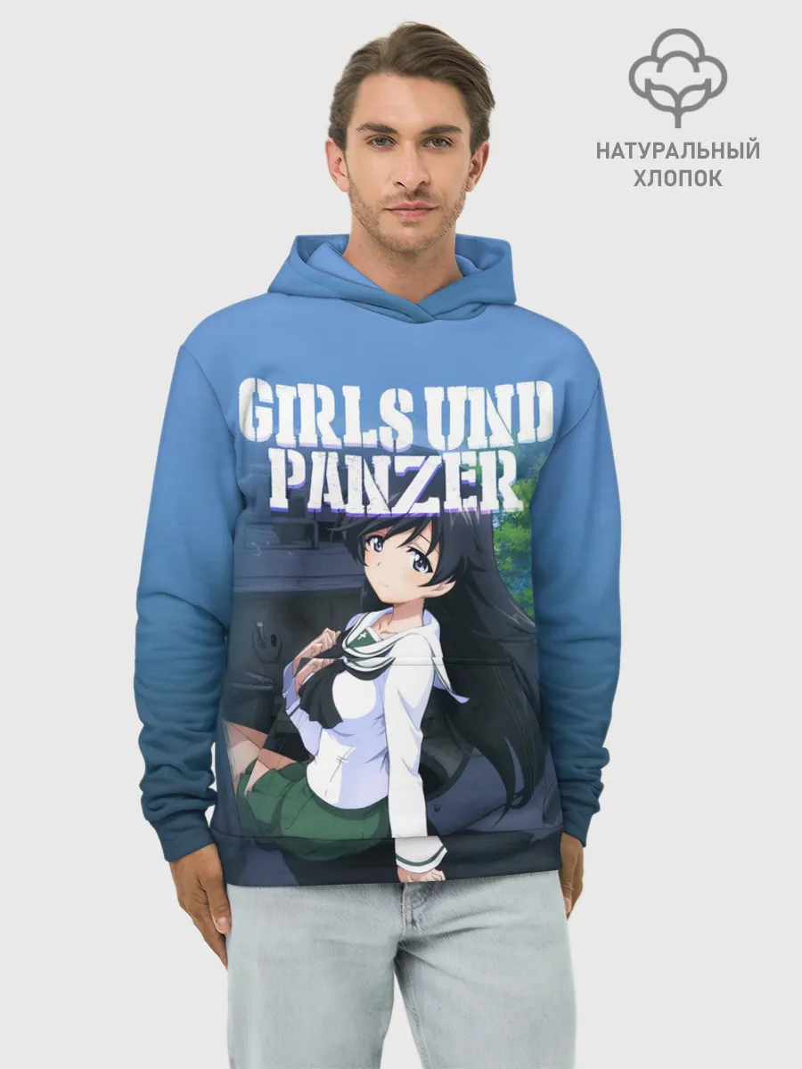 Худи мужской база хлопок / Girls und Panzer