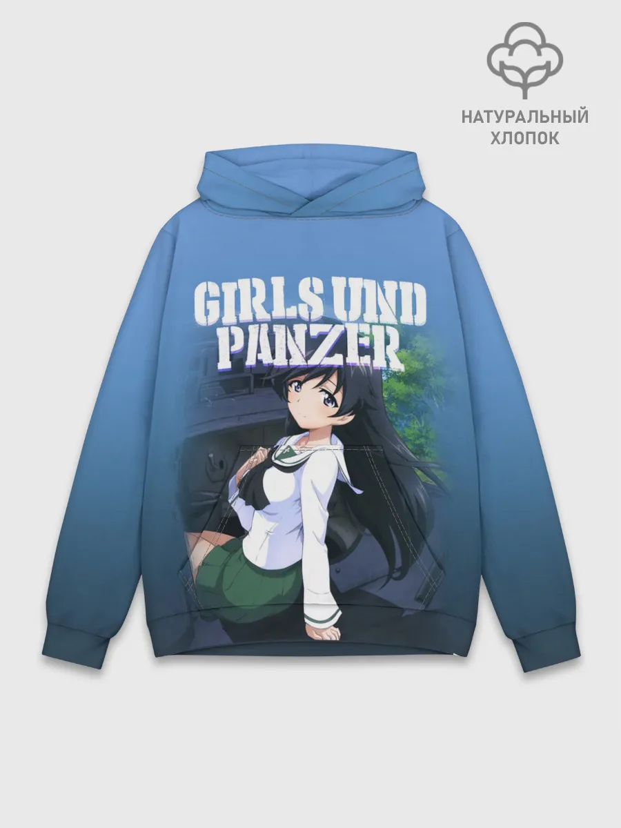 Худи мужской база хлопок / Girls und Panzer