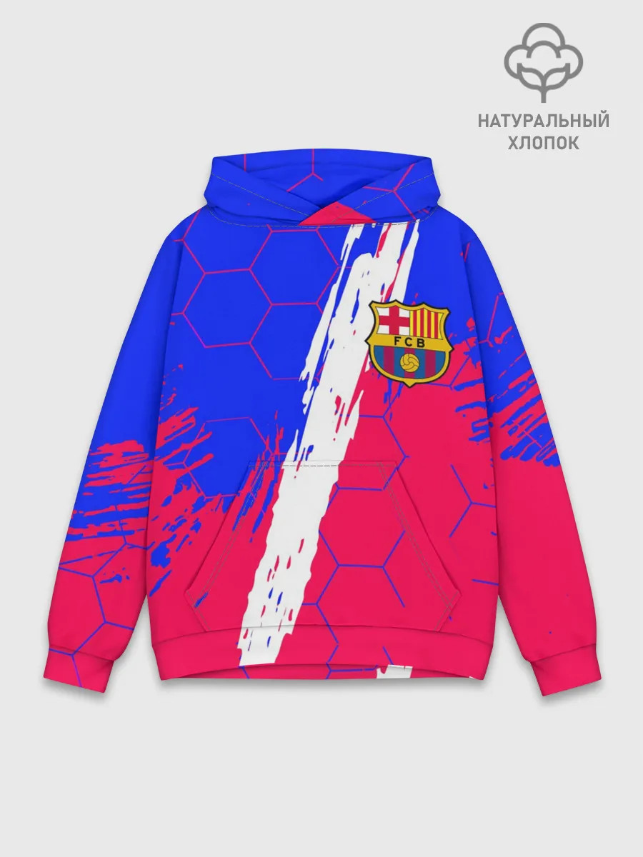 Худи мужской база хлопок / FC BARCELONA / ФК БАРСЕЛОНА