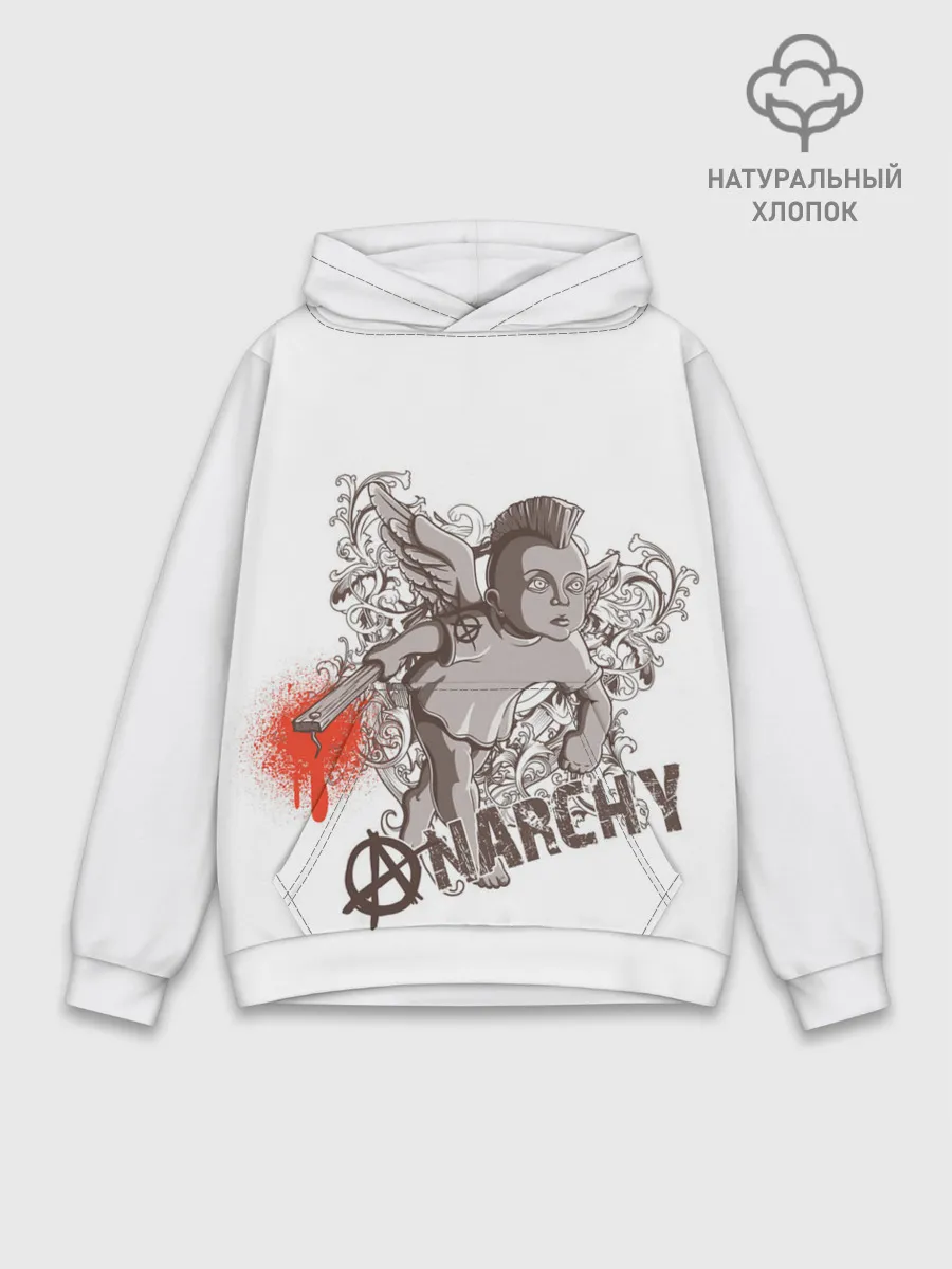 Худи мужской база хлопок / АНГЕЛ АНАРХИИ