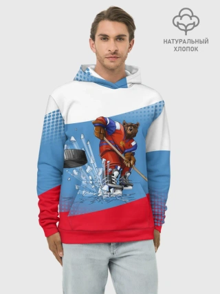Худи мужской база хлопок / Русский хоккей